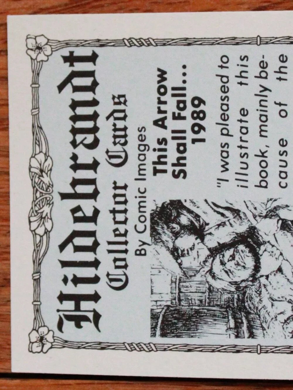 Vintage Greg Hilderbrandt (w/ Comic Images) 1992 Trading Card